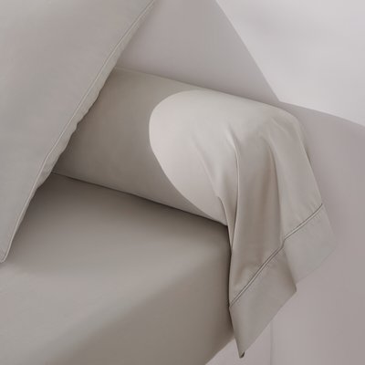 Taie de traversin unie en satin de coton, Opale LA REDOUTE INTERIEURS