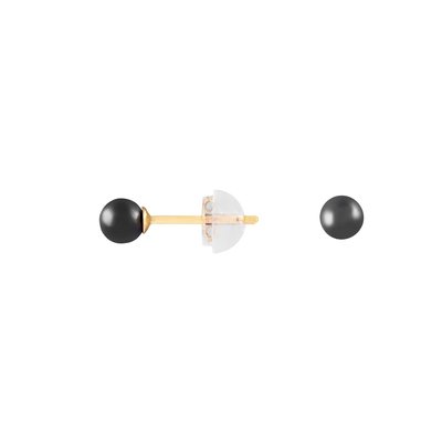 Boucles d'oreilles en or 375 et hématite CLEOR