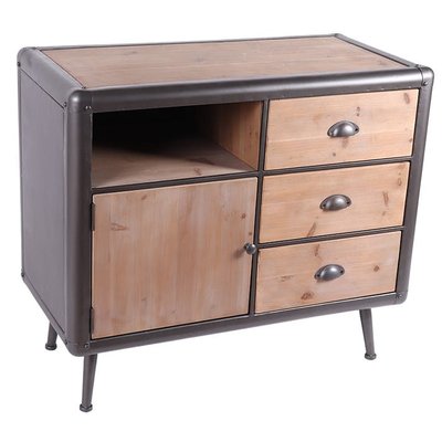 Petit buffet industriel 3 tiroirs MONS PIER IMPORT