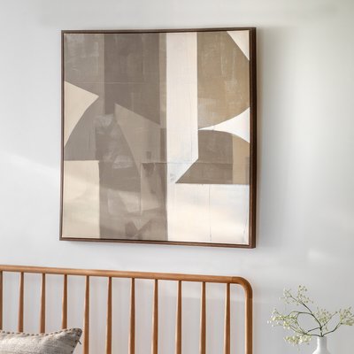 80x80cm Cemento Abstract Framed Canvas SO'HOME