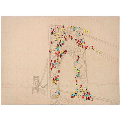 Tableau sur toile, peinture acrylique, Foule II ARTE ESPINA