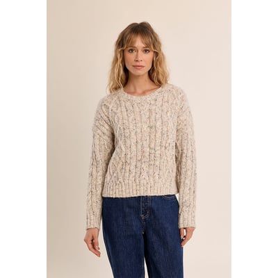Pullover, runder Ausschnitt, Zopfmuster MOLLY BRACKEN