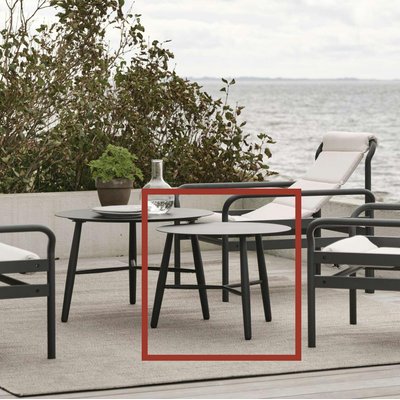 Table basse de jardin en aluminium noir Ø 60 cm STOCKHOLM PIER IMPORT