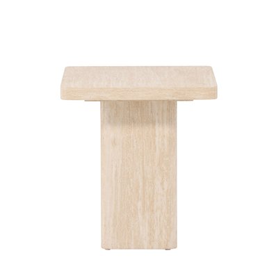 Table d'appoint carrée effet travertin  - QVART VENTURE HOME