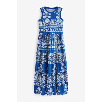Robe longue d’été ras du cou sans manches NEXT