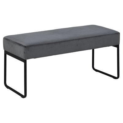 Banc Viona 2 places en tissus effet velours et Métal TOILINUX