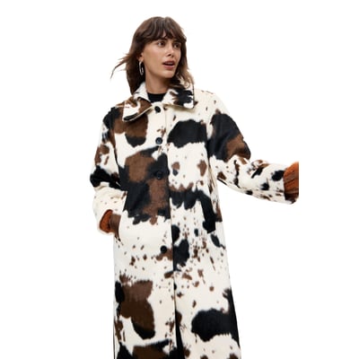 Manteau imprimé à poils longs DESIGUAL