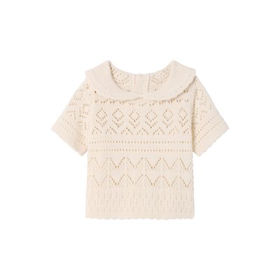 Pull manches en crochet VERTBAUDET