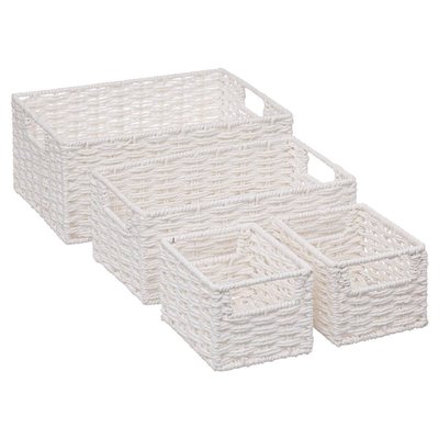 4 paniers de rangement VANNERIE 5FIVE SIMPLY SMART