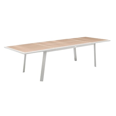 Table de jardin extensible en aluminium effet bois 12 places PAVANE HESPERIDE