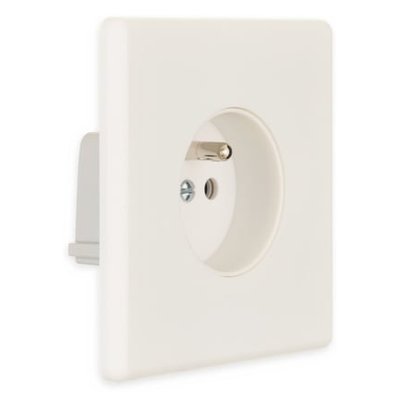 Prise De Courant Simple 2 Pôles Hitera + Terre Soft Touch Blanc MODELEC