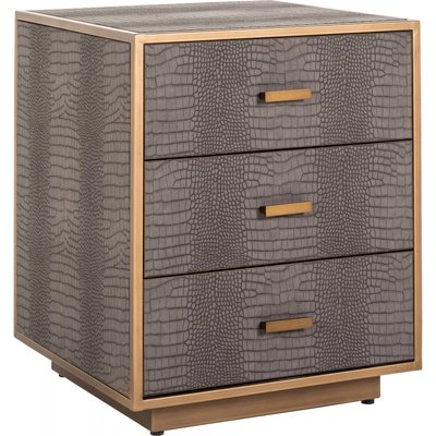 Table de chevet cuir 3 tiroirs Classio RECOLLECTION