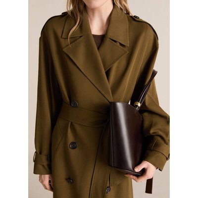 Trench long oversize en lyocell MANGO