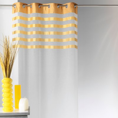 Voilage avec parement à rayures satinées et colorées HOME MAISON
