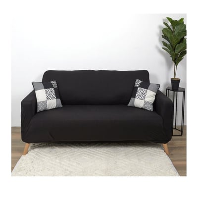 Housse De Canapé 2 Places Extensible Gris DECORATIE