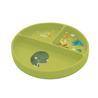Assiette compartimentée en silicone avec ventouse ANIMAUX ANIMAUX SASSI