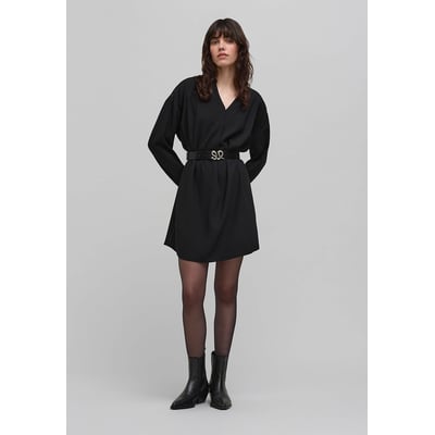 Robe housse col V manches longues, courtes, gallon IKKS