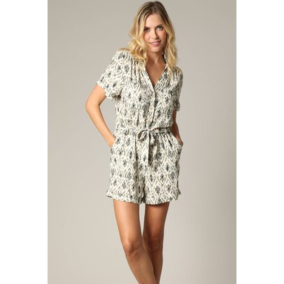 Combi-short holly 100% viscose avec col chemise et motifs ethniques HOLLY DEELUXE