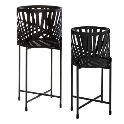 Set de 2 pots avec support ATMOSPHERA