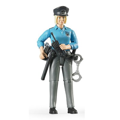 Policière blonde avec accessoires BRUDER