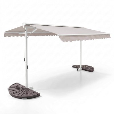 Store banne double pente 3x4m et dalles de lestage, DELGADA OVIALA