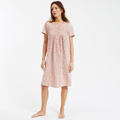 Chemise de nuit imprimée en coton, manches courtes ANNE WEYBURN