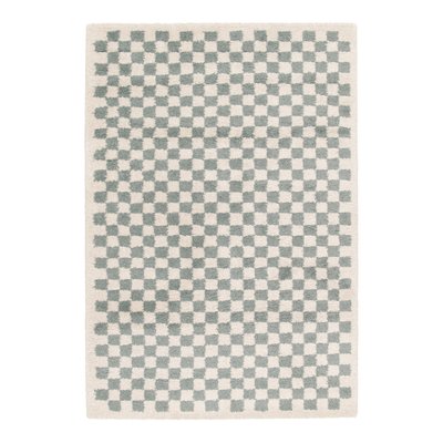 Tapis à damier poils longs doux et volumineux CHECKERS AFK LIVING