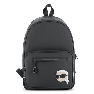 Sac à dos en tissu revêtu d’effet caoutchouc KARL LAGERFELD KIDS