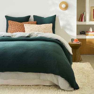 Kumla Plain Cotton Muslin Duvet Cover LA REDOUTE INTERIEURS