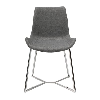 Chaise en tissu gris foncé ANGEL CERDA