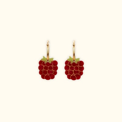 Boucles d'oreilles FRAMBOISE COUCOU SUZETTE
