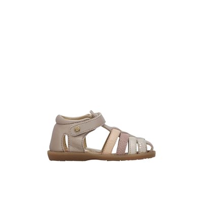 Sandales semi-fermées en cuir et verni NIXY NATURINO