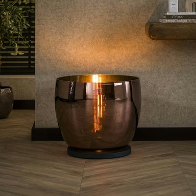 Lampe de salon moderne avec vasque en verre cuivré 41 cm NIAGARA PIER IMPORT
