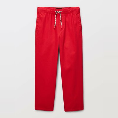 Pantalon droit uni en coton MONOPRIX