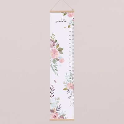 Toise en papier mat  avec son porte-toise en bois 30cm x 140cm COTTON BIRD