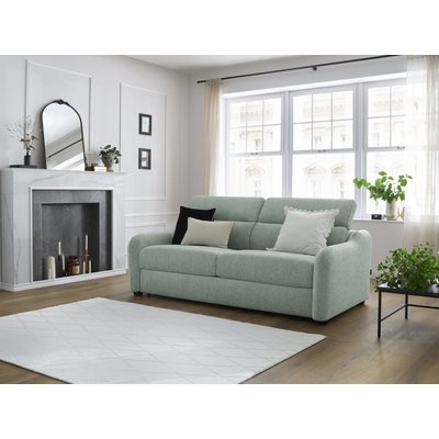 Canapé lit 3 places en tissu chiné couchage 140x195 cm, JACOB BOBOCHIC