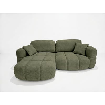 Canapé d'angle convertible 2,5 places en tissu, MADISON BOBOCHIC