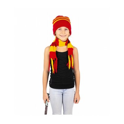 Bonnet et echarpe rayes en tricot PARTY PRO