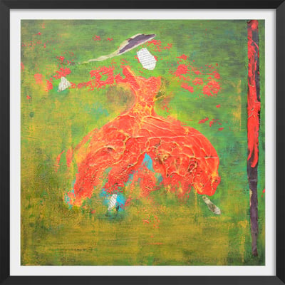 Affiche abstrait andalouse au chapeau HEXOA