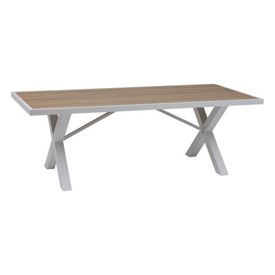 Table de jardin fixe Emperia en acacia et aluminium HESPERIDE