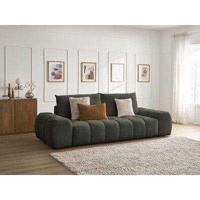 Canapé droit convertible 3 places en tissu chiné, EVEREST BOBOCHIC