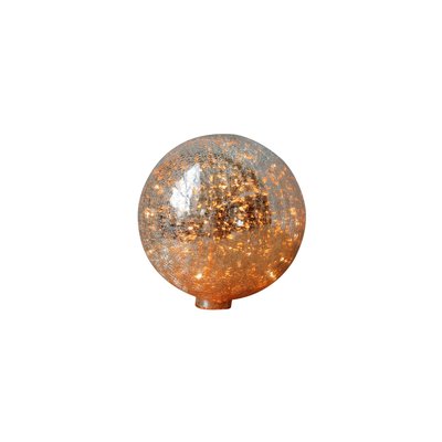 Lampe en verre à poser en boule craquelé 20cm Guirlande CHEHOMA