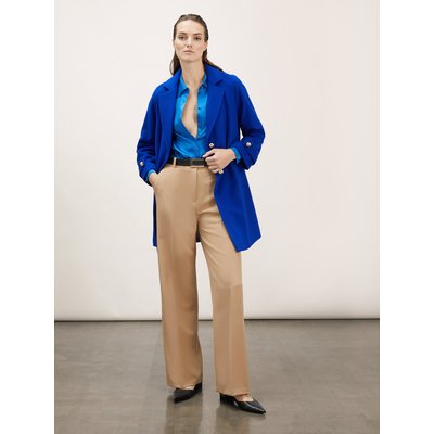 Caban en drap de laine mélangée de couleur unie MOTIVI