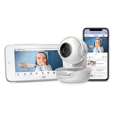 5" Nursery Pal Deluxe Video Baby Monitor - White HUBBLE