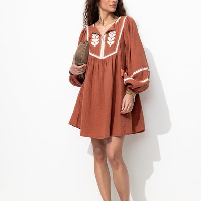 Robe folk brodée PROMOD