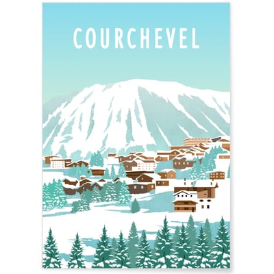 Affiche ville Courchevel L'AFFICHERIE