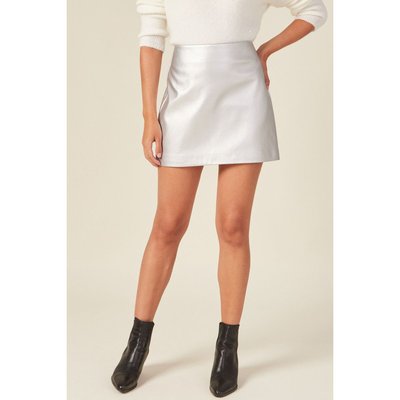 Jupe cuir trapeze La Redoute