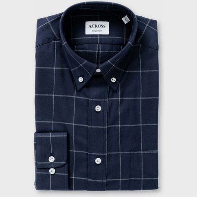 Chemise Confort fit en flanelle à carreaux ACROSS