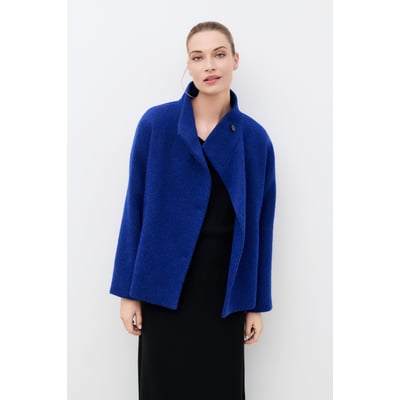 Manteau droit col montant laine alpaga GCOMETE CAROLL