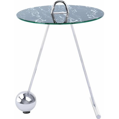 Table d'appoint en acier, ronde, Pendule ARTE ESPINA